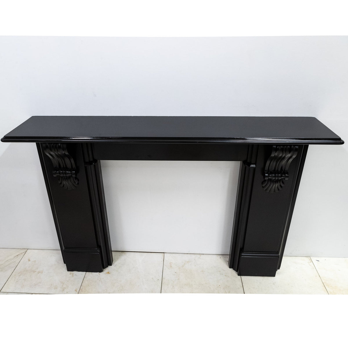Monumental Antique Victorian Slate Fireplace Surround With Corbels | The Architectural Forum