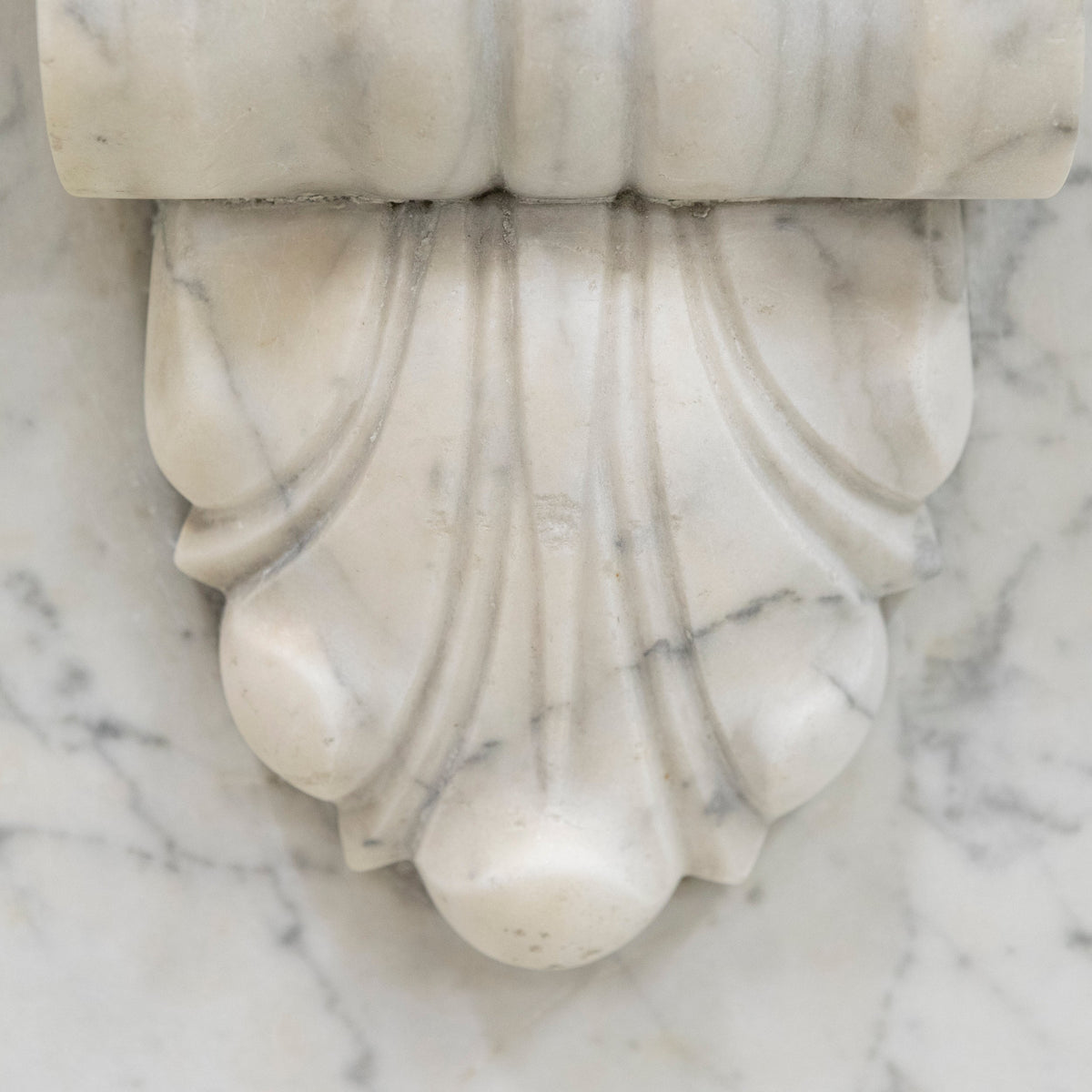 Large Antique Victorian Marble Surround with Corbels
