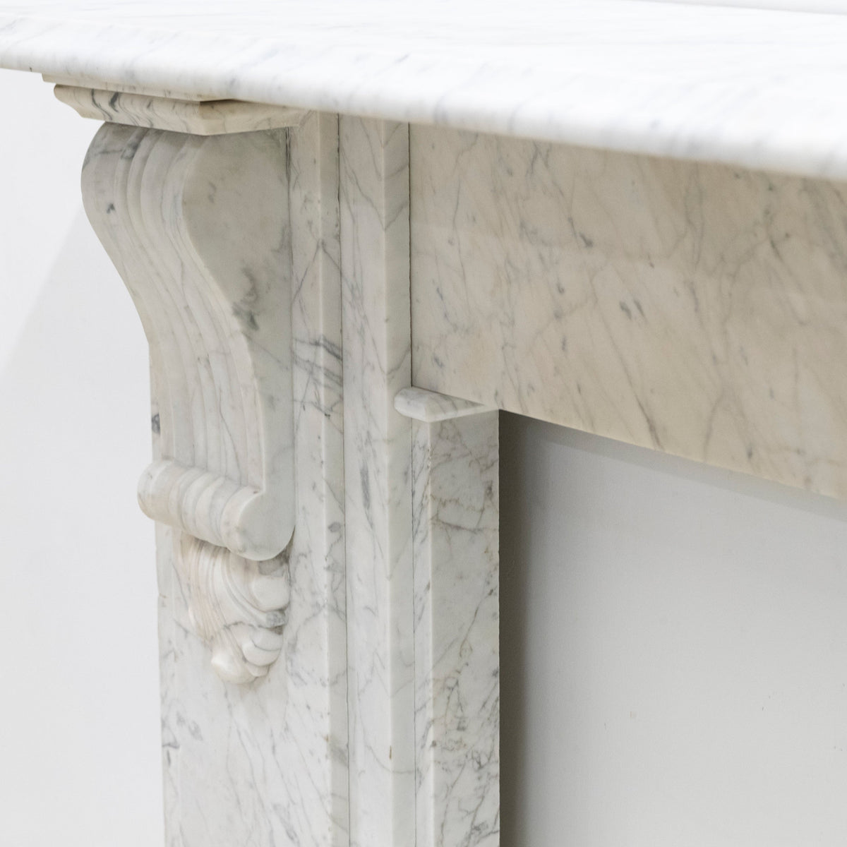 Large Antique Victorian Marble Surround with Corbels