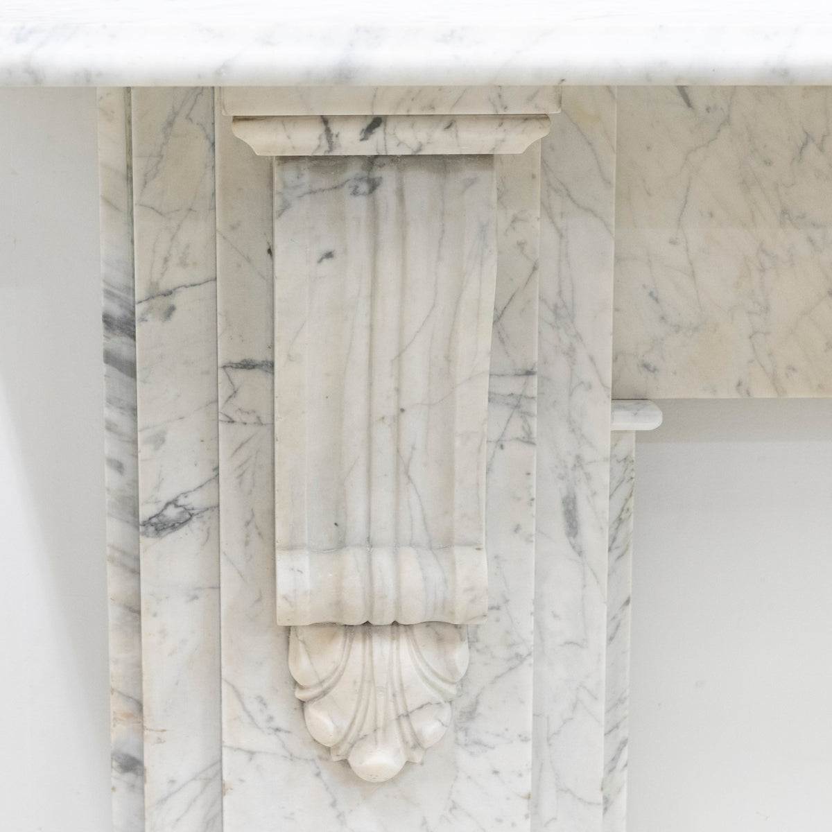 Large Antique Victorian Marble Surround with Corbels