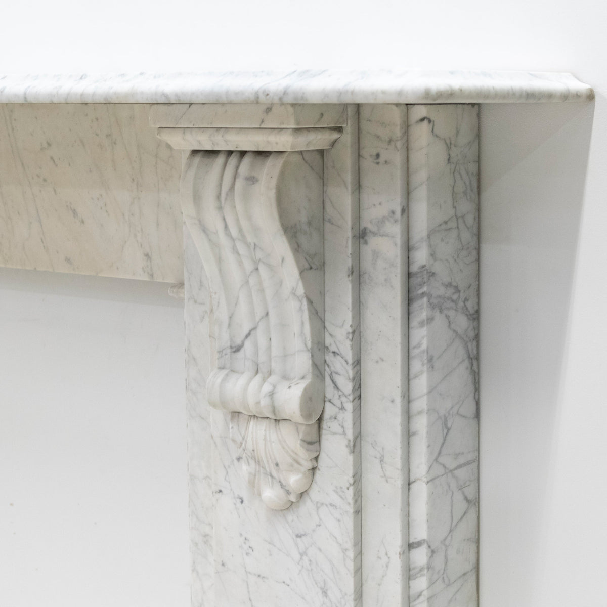 Large Antique Victorian Marble Surround with Corbels