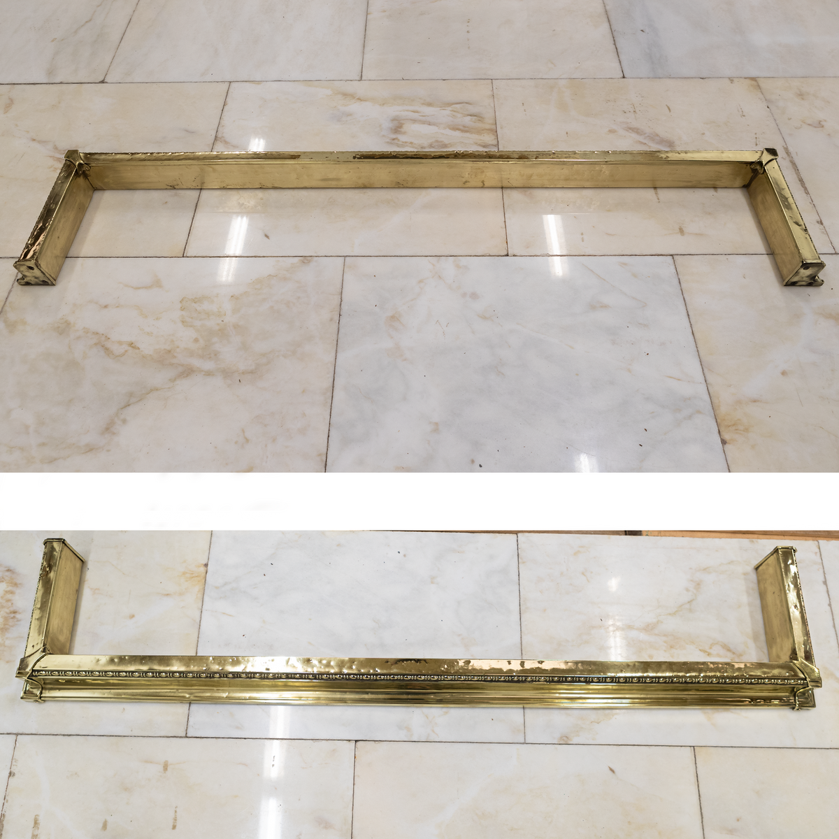 Antique Brass Fireplace Fender | The Architectural Forum