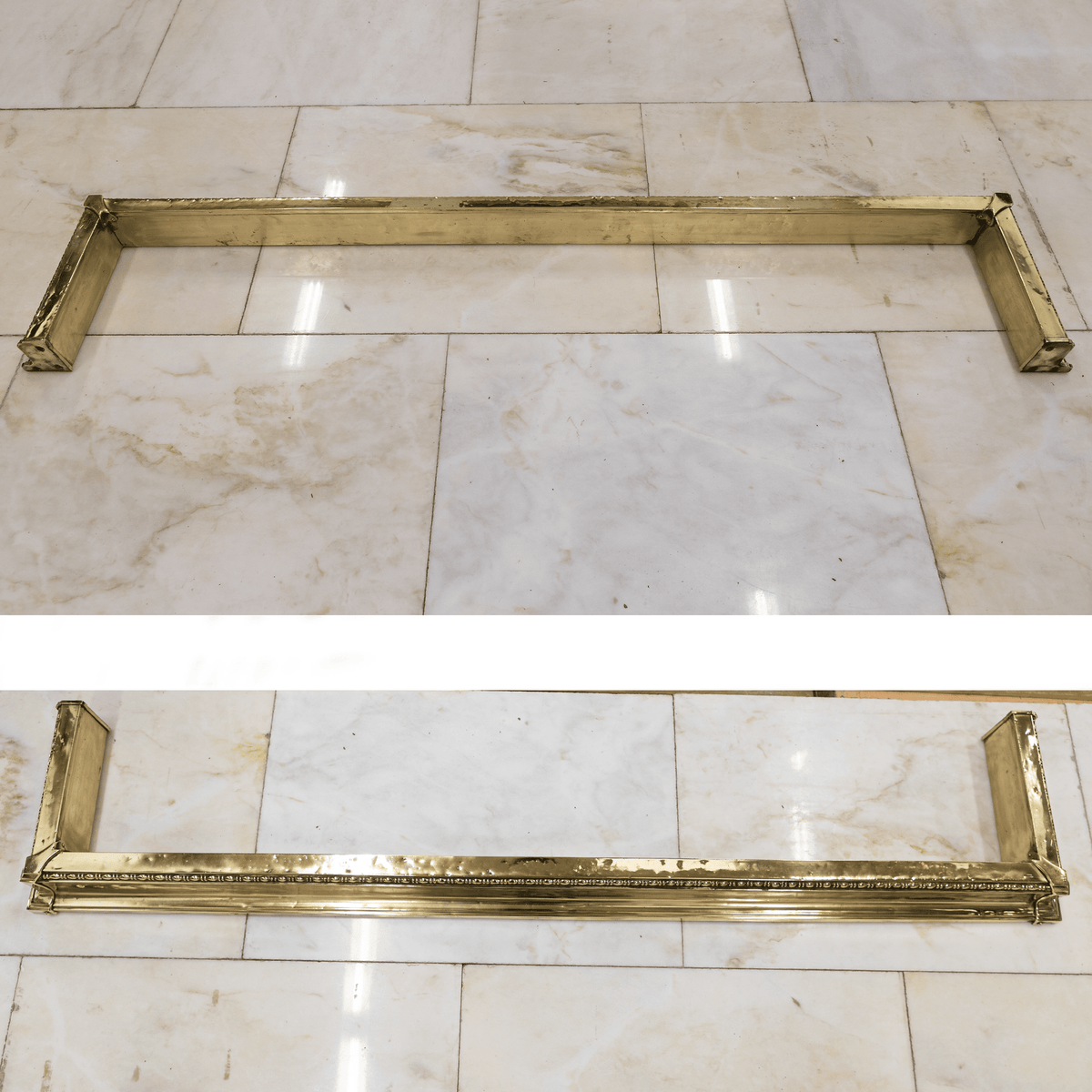 Antique Brass Fireplace Fender | The Architectural Forum
