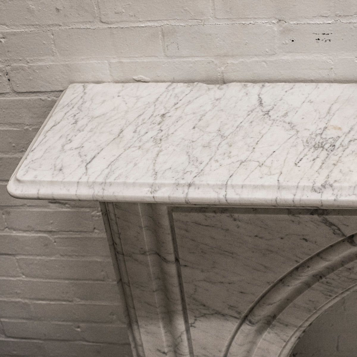 Large Antique Victorian Carrara Marble Arched Surround | The Architectural Forum