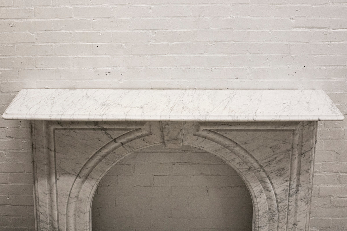 Large Antique Victorian Carrara Marble Arched Surround | The Architectural Forum