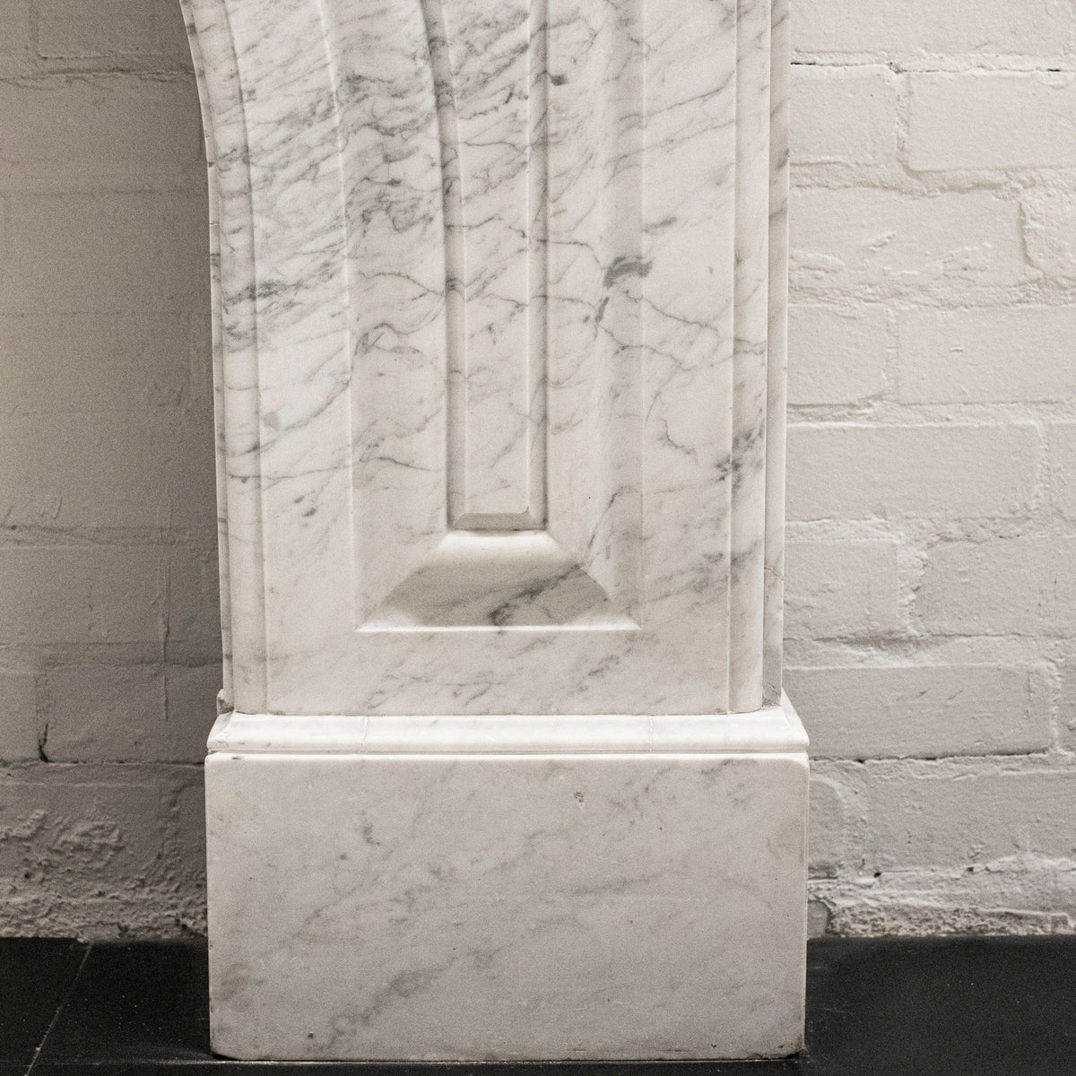 Large Antique Victorian Carrara Marble Arched Surround | The Architectural Forum