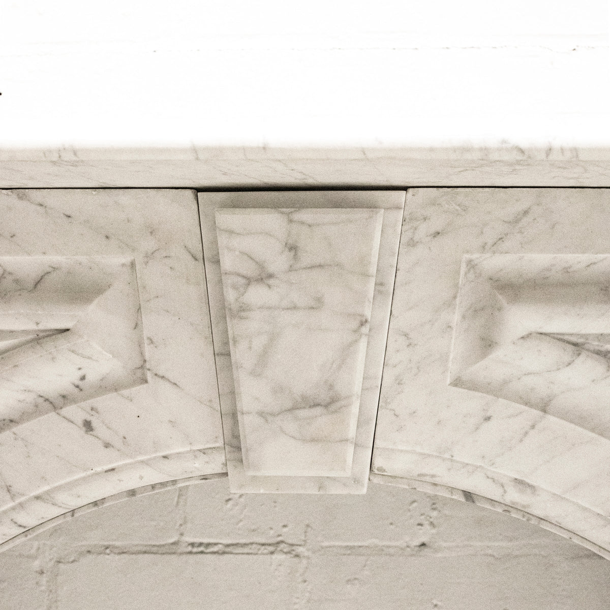 Large Antique Victorian Carrara Marble Arched Surround | The Architectural Forum