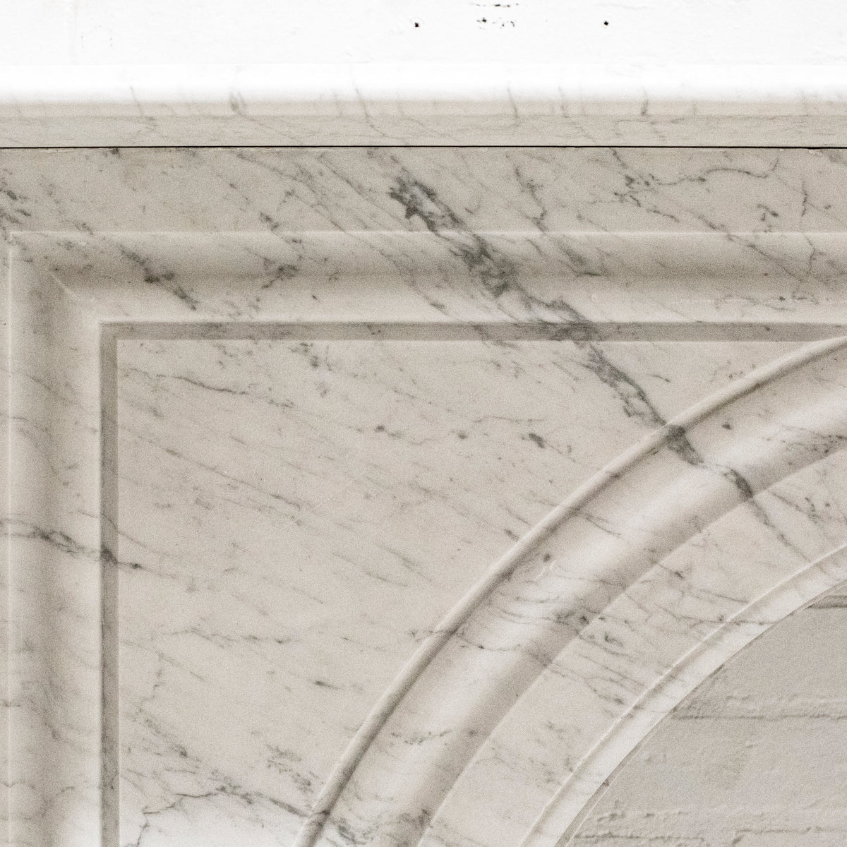 Large Antique Victorian Carrara Marble Arched Surround | The Architectural Forum