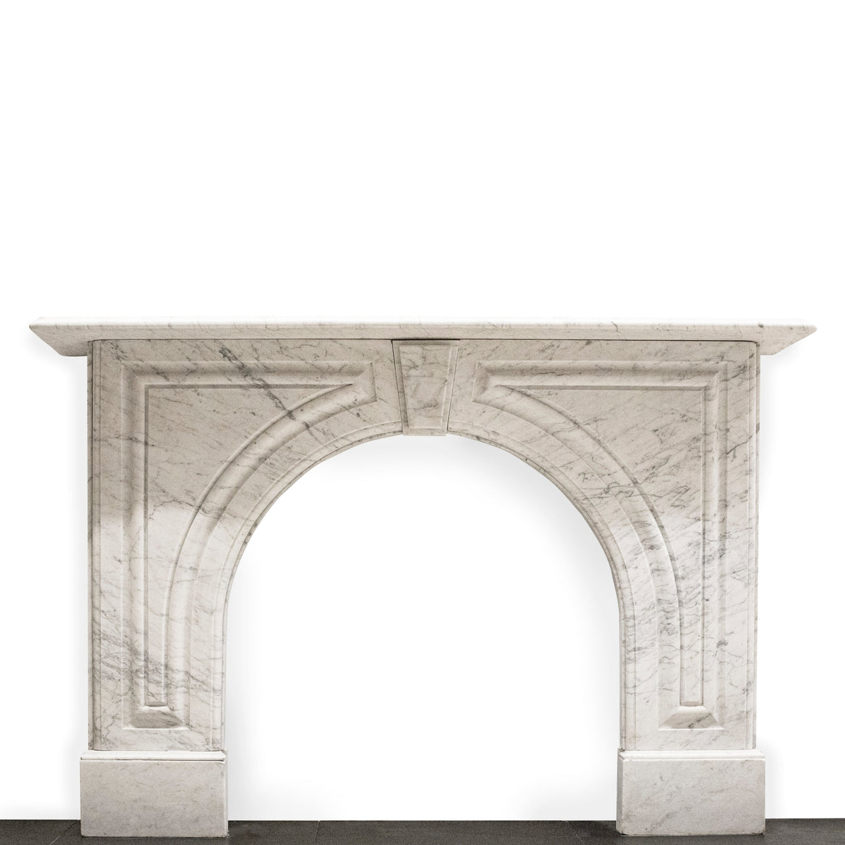 Large Antique Victorian Carrara Marble Arched Surround | The Architectural Forum