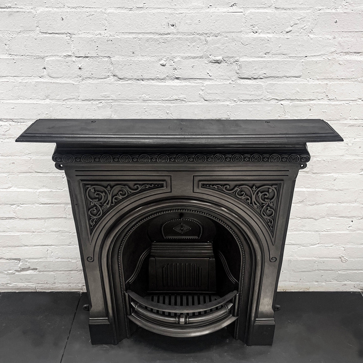 Reclaimed Victorian Cast Iron Arched Combination Fireplace | The Architectural Forum