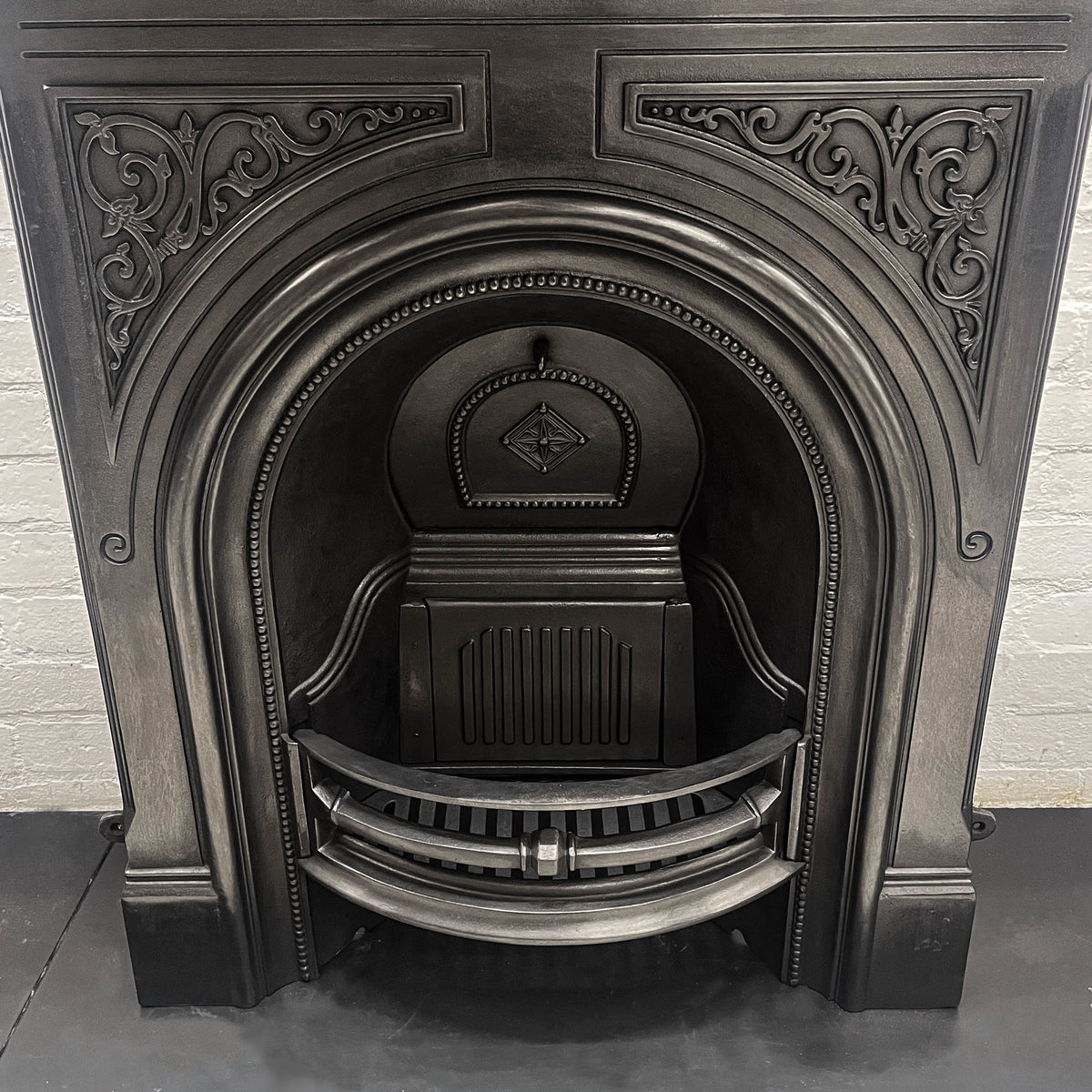 Reclaimed Victorian Cast Iron Arched Combination Fireplace | The Architectural Forum
