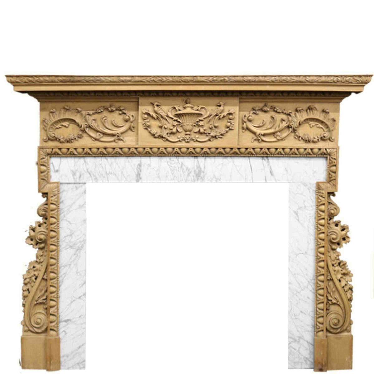 Antique Georgian Carved Pine Fireplace Surround | The Architectural Forum