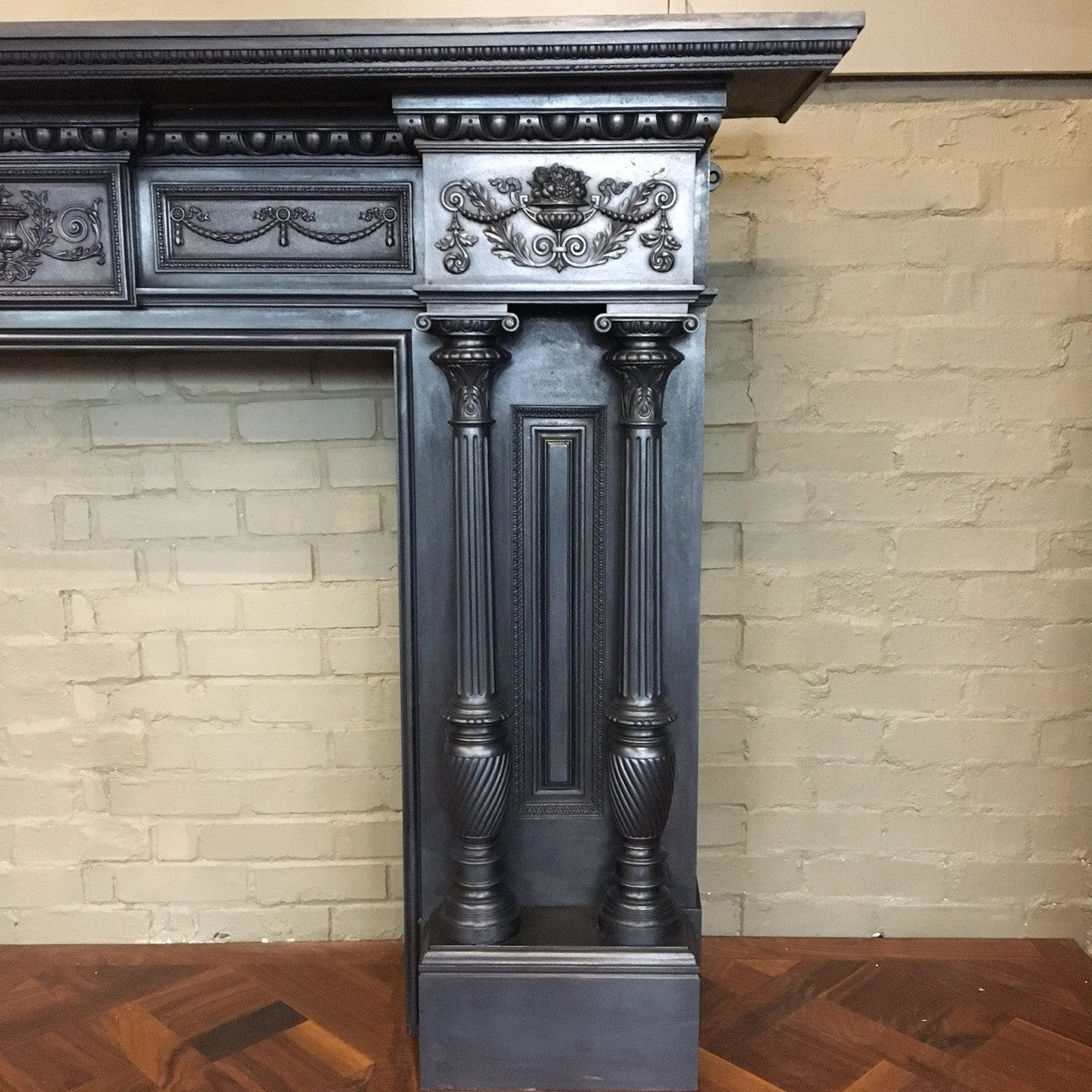 Antique Grand Cast Iron Fireplace Surround | The Architectural Forum