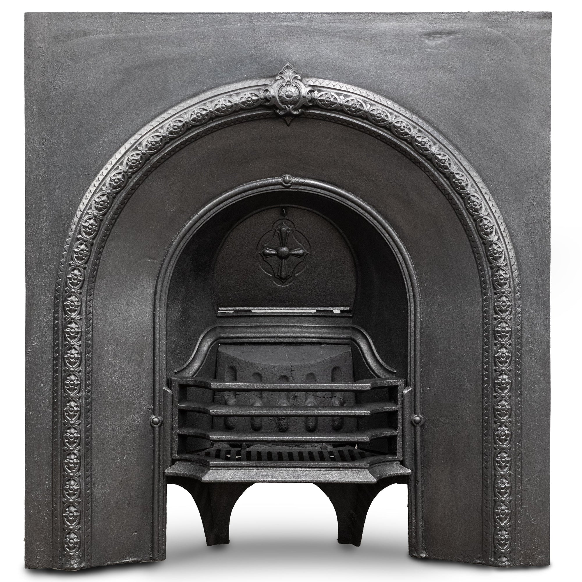 Antique Cast Iron Arched Fireplace Insert