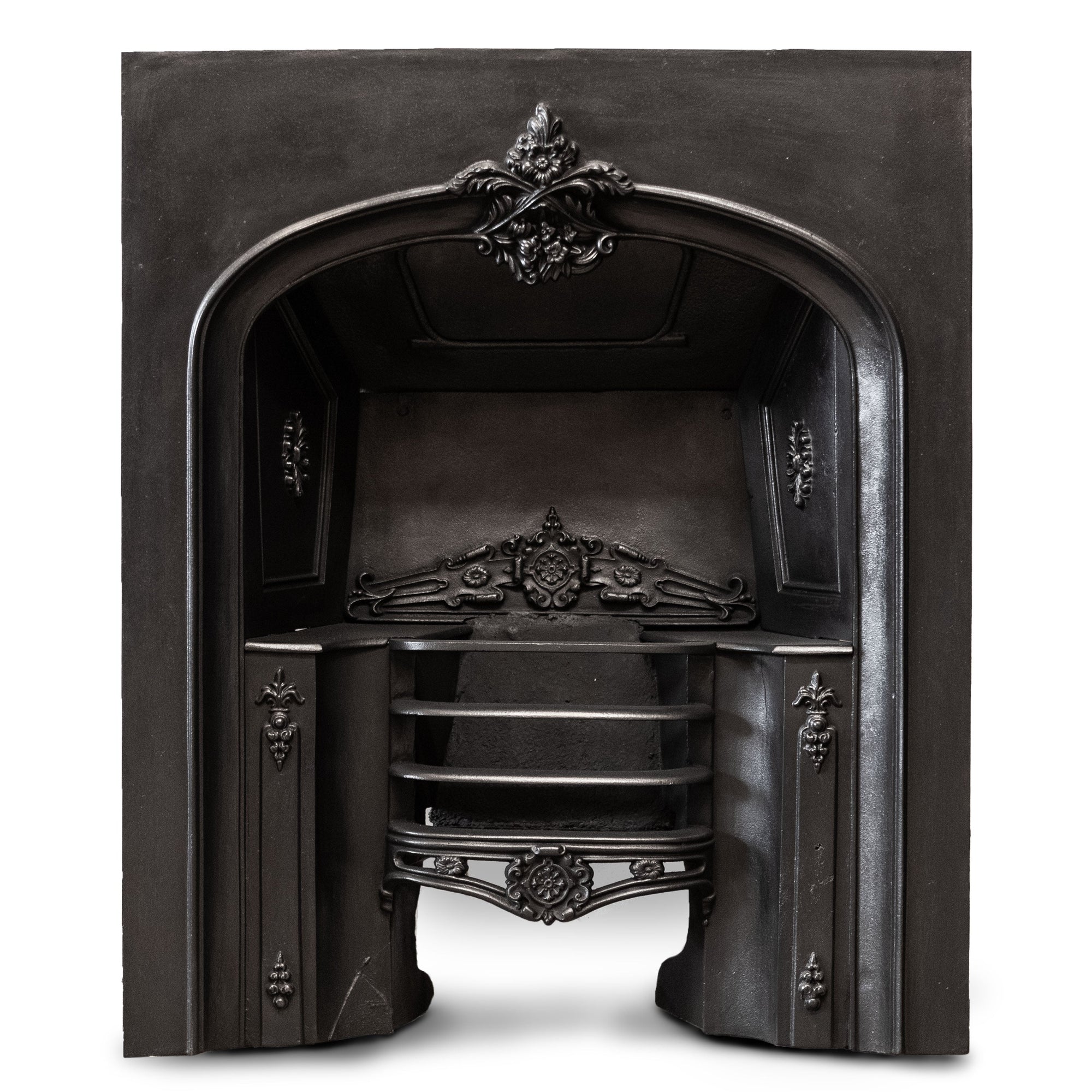 Antique Ornate Early Victorian Cast Iron Fireplace Insert | The Architectural Forum