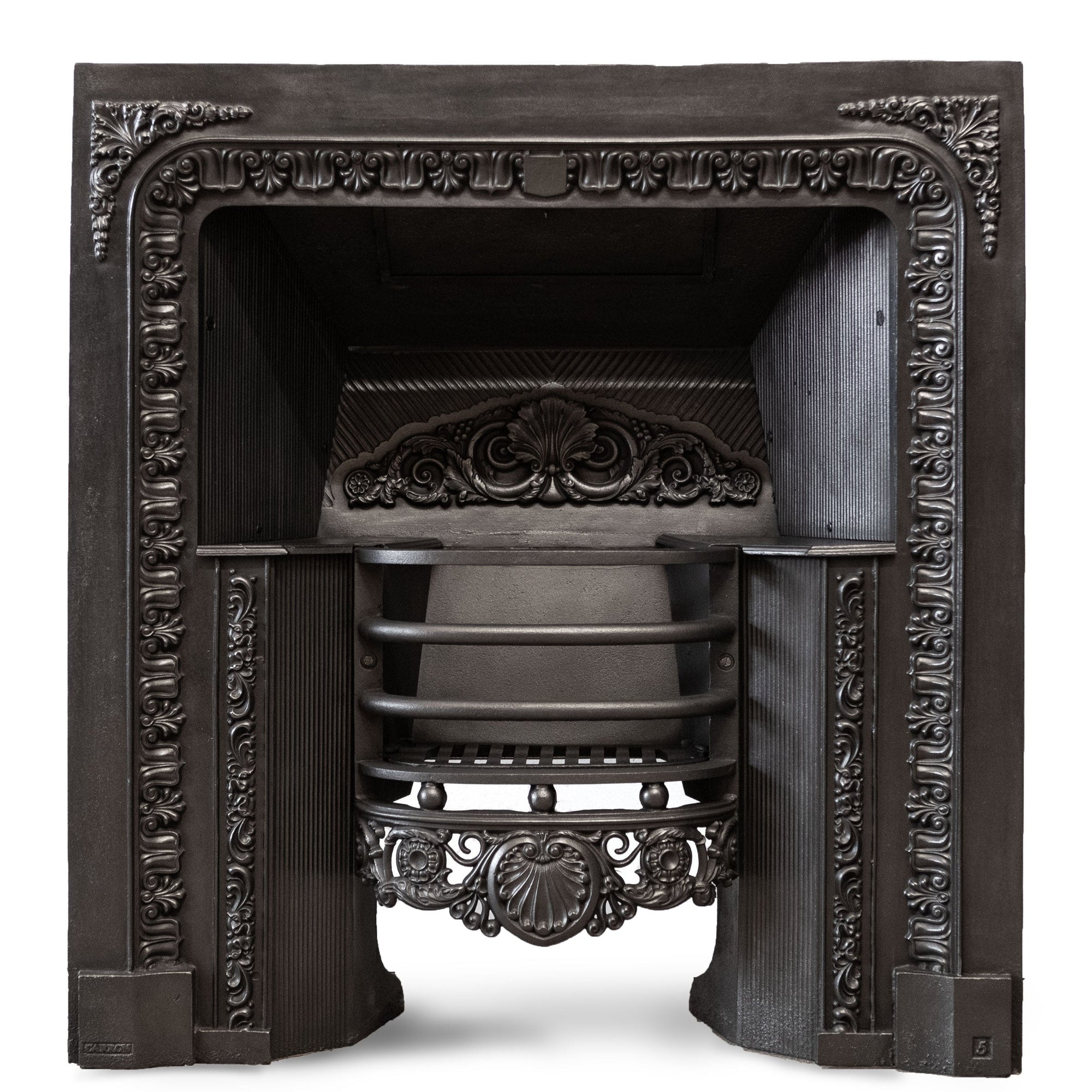Antique Ornate Georgian Style Cast Iron Fireplace Insert | The Architectural Forum