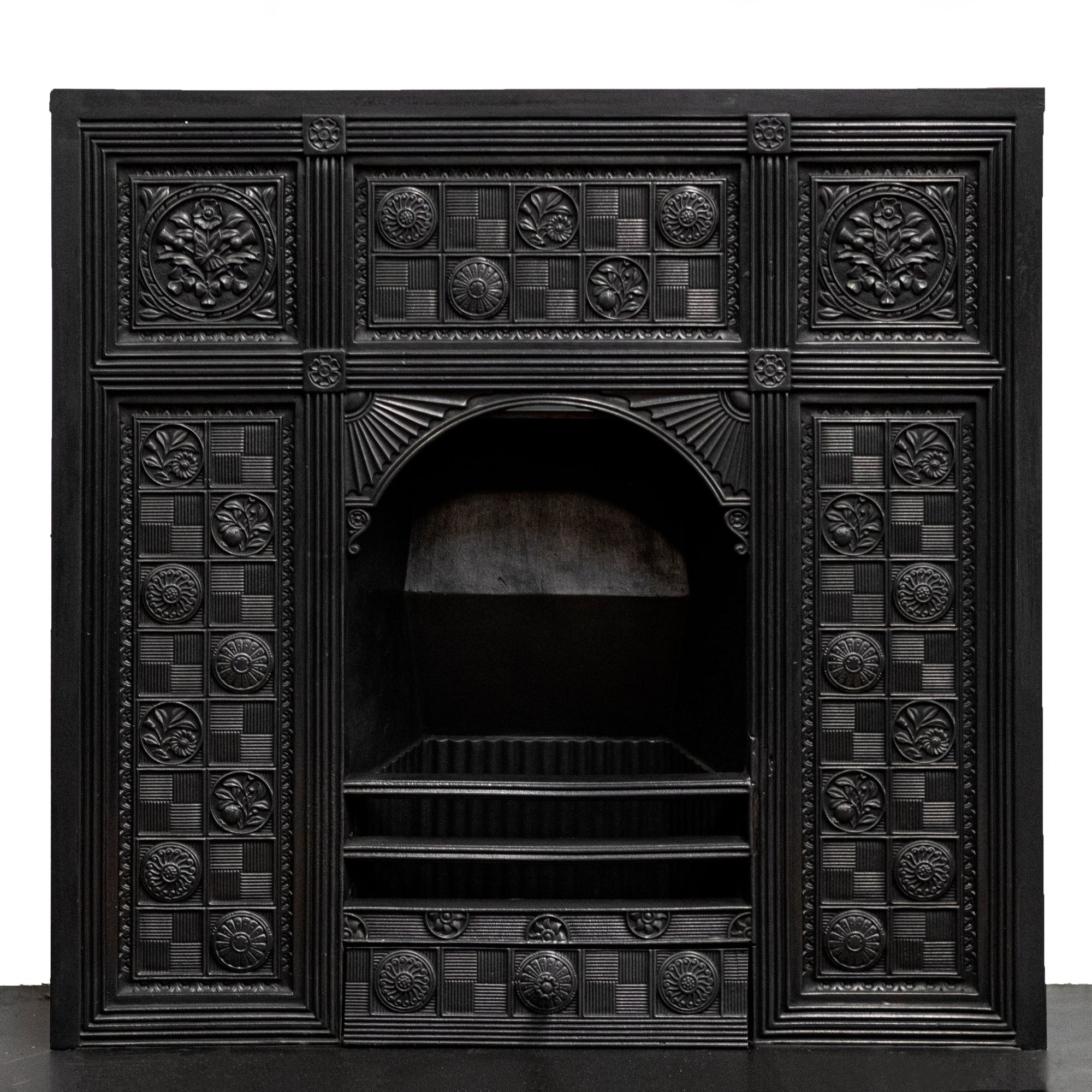 Rare Arts & Crafts Antique Cast Iron Fireplace Insert | The Architectural Forum