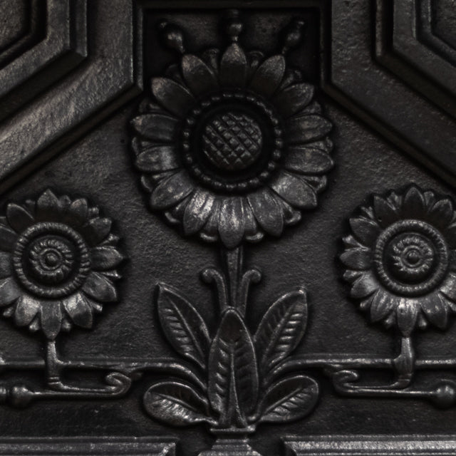 Antique Iron Combination Fireplace With Sunflowers | The Architectural Forum