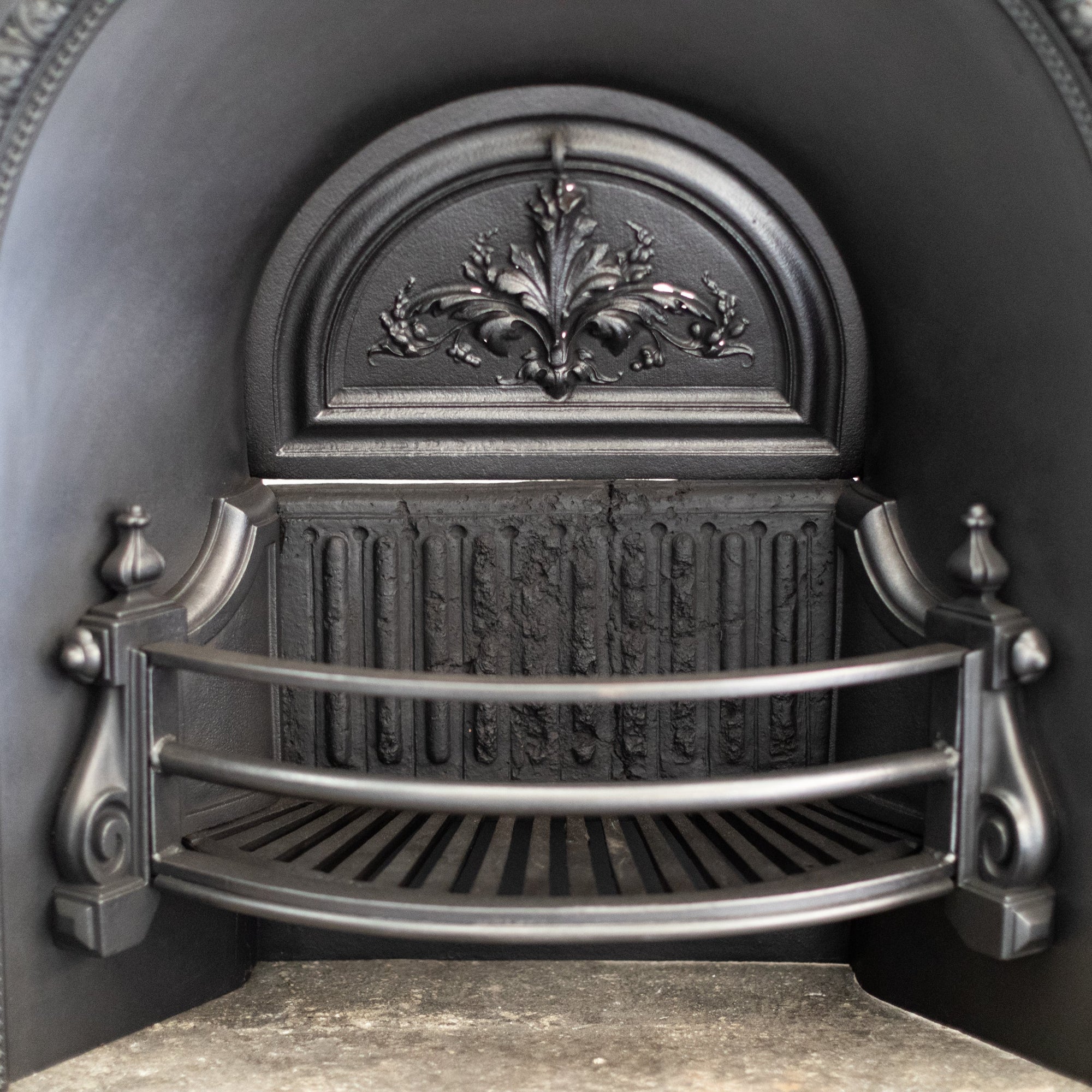 Antique Victorian Cast Iron Insert with Arched Opening | The Architectural Forum
